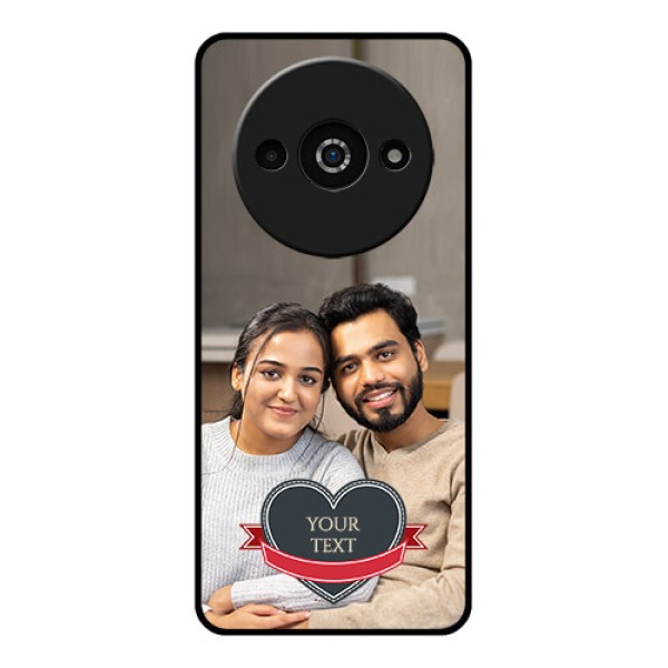 Poco C61 Custom Glass Phone Case - Just Married Couple Design Poco C61 Custom Glass Phone Case - Just Married Couple Design