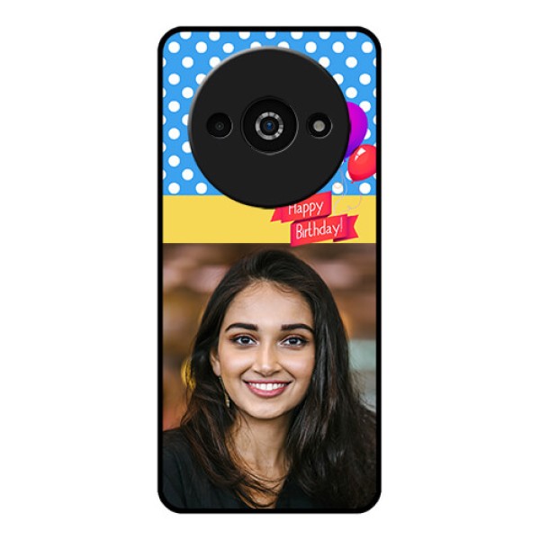 Poco C61 Custom Glass Phone Case - Happy Birthday Design