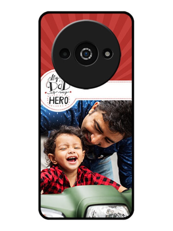 Custom Poco C61 Custom Glass Phone Case - My Dad Hero Design