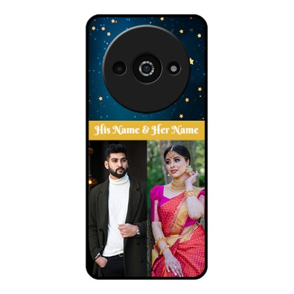 Poco C61 Custom Glass Phone Case - Galaxy Stars Backdrop Design Poco C61 Custom Glass Phone Case - Galaxy Stars Backdrop Design