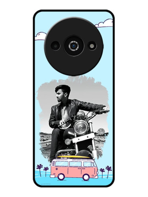 Custom Poco C61 Custom Glass Phone Case - Travel & Adventure Design