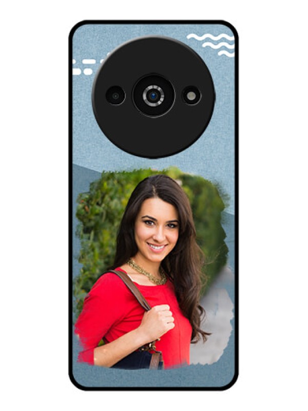 Custom Poco C61 Custom Glass Phone Case - Grunge Line Art Design