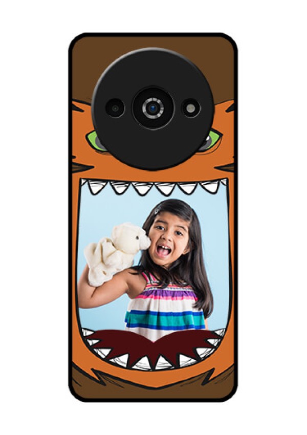 Poco C61 Custom Glass Phone Case - Owl Monster Back Case Design