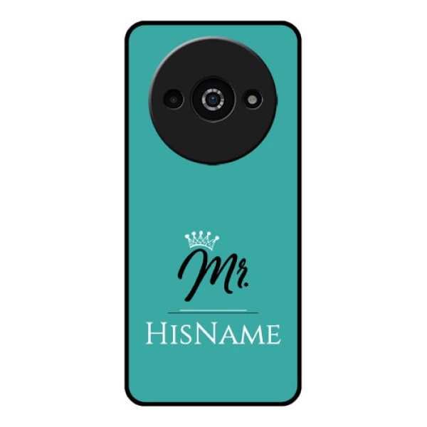 Poco C61 Custom Glass Phone Case - Mr With Name Design