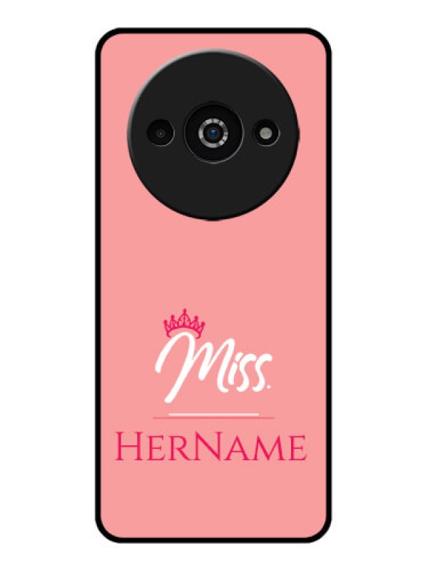 Custom Poco C61 Custom Glass Phone Case - Mrs With Name Design