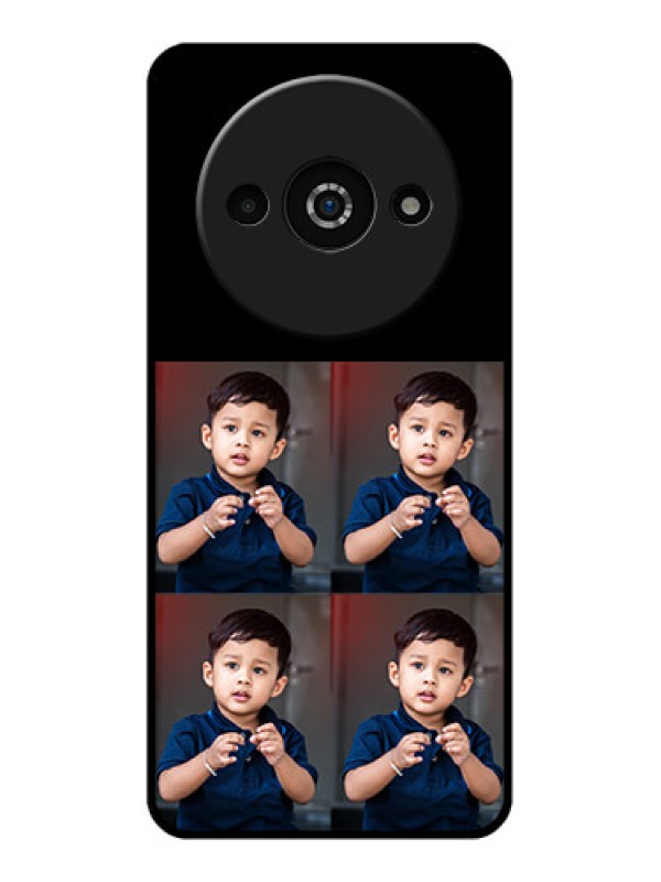 Custom Poco C61 Custom Glass Phone Case - 4 Image Holder Design