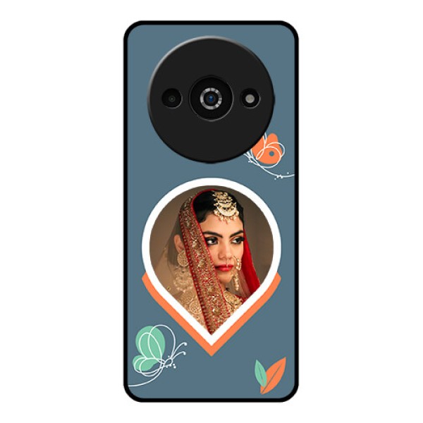 Poco C61 Custom Glass Phone Case - Droplet Butterflies Design Poco C61 Custom Glass Phone Case - Droplet Butterflies Design