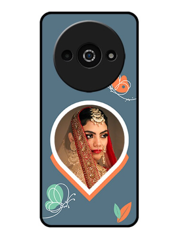 Custom Poco C61 Custom Glass Phone Case - Droplet Butterflies Design