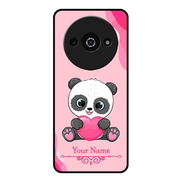 Poco C61 Custom Glass Phone Case - Cute Panda Design