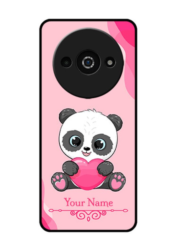 Poco C61 Custom Glass Phone Case - Cute Panda Design