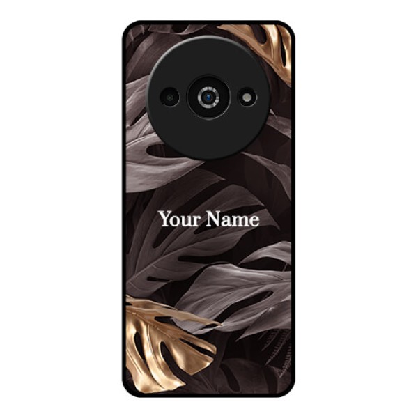 Poco C61 Custom Glass Phone Case - Wild Leaves Digital Paint Design Poco C61 Custom Glass Phone Case - Wild Leaves Digital Paint Design