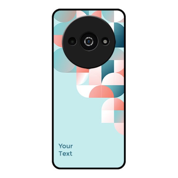 Poco C61 Custom Glass Phone Case - Stylish Semi - Circle Pattern Design