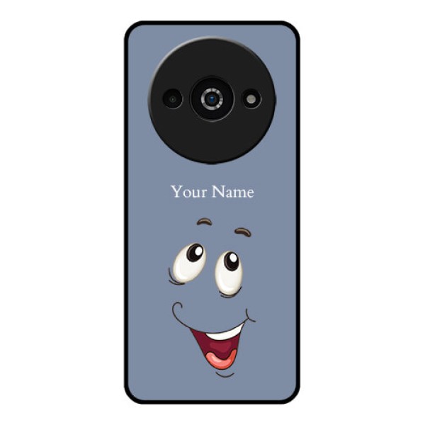 Poco C61 Custom Glass Phone Case - Laughing Cartoon Face Design
