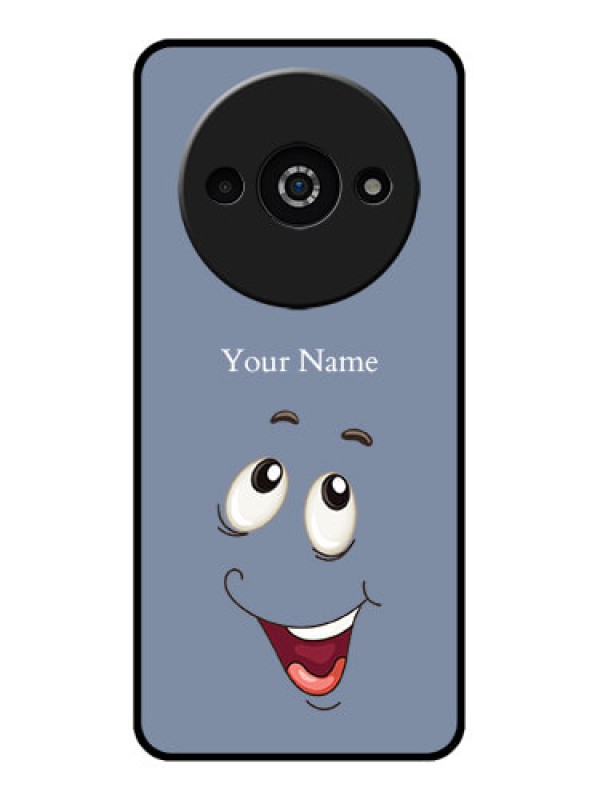 Custom Poco C61 Custom Glass Phone Case - Laughing Cartoon Face Design