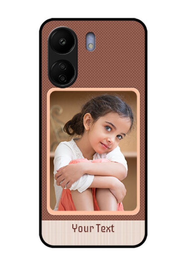 Poco C65 Custom Glass Phone Case - Simple Pic Upload Design