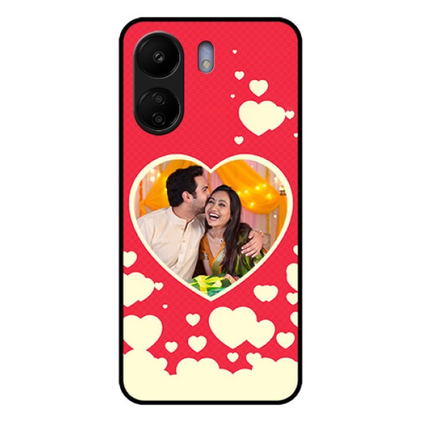 Poco C65 Custom Glass Phone Case - Love Symbols Phone Cover Design