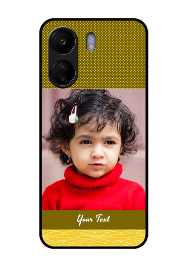 Poco C65 Custom Glass Phone Case - Simple Green Color Design