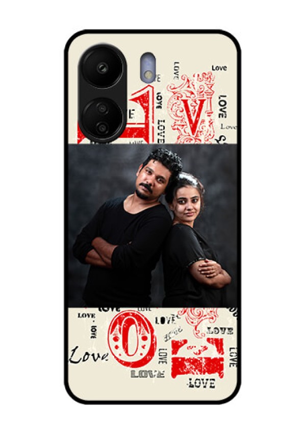 Poco C65 Custom Glass Phone Case - Trendy Love Design Case