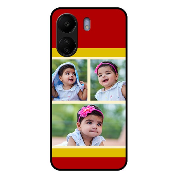Poco C65 Custom Glass Phone Case - Multiple Pic Upload Design