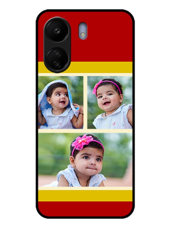 Custom Poco C65 Custom Glass Phone Case - Multiple Pic Upload Design
