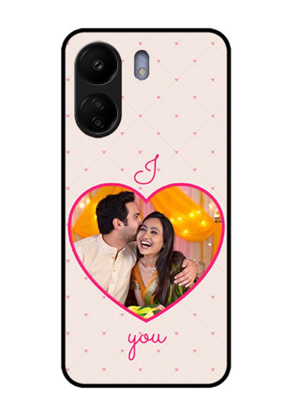 Poco C65 Custom Glass Phone Case - Heart Shape Design