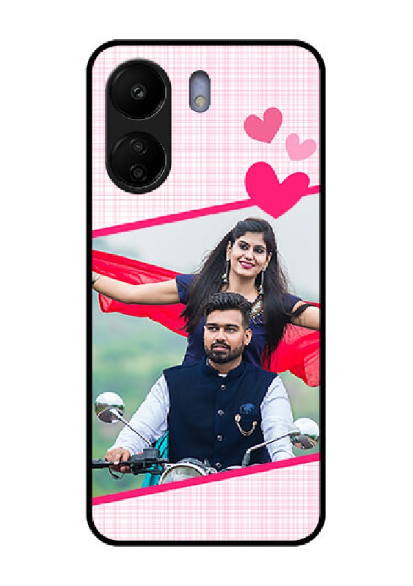 Poco C65 Custom Glass Phone Case - Love Shape Heart Design