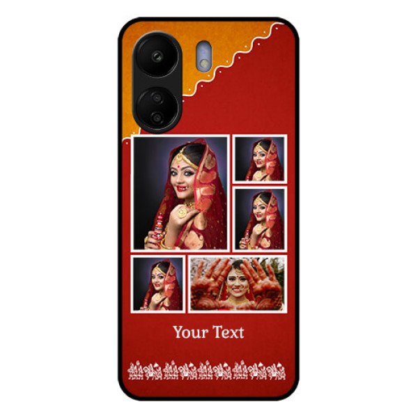 Poco C65 Custom Glass Phone Case - Wedding Pic Upload Design Poco C65 Custom Glass Phone Case - Wedding Pic Upload Design