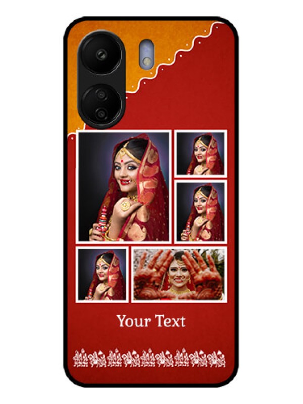 Custom Poco C65 Custom Glass Phone Case - Wedding Pic Upload Design