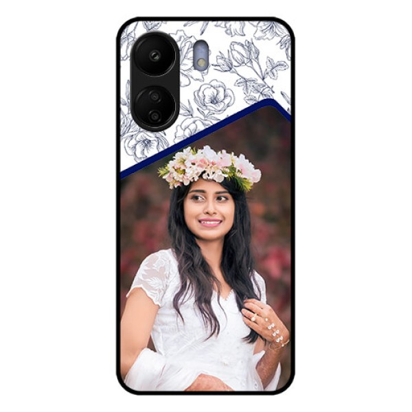Poco C65 Custom Glass Phone Case - Classy Floral Design