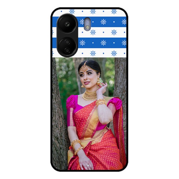 Poco C65 Custom Glass Phone Case - Snow Pattern Design