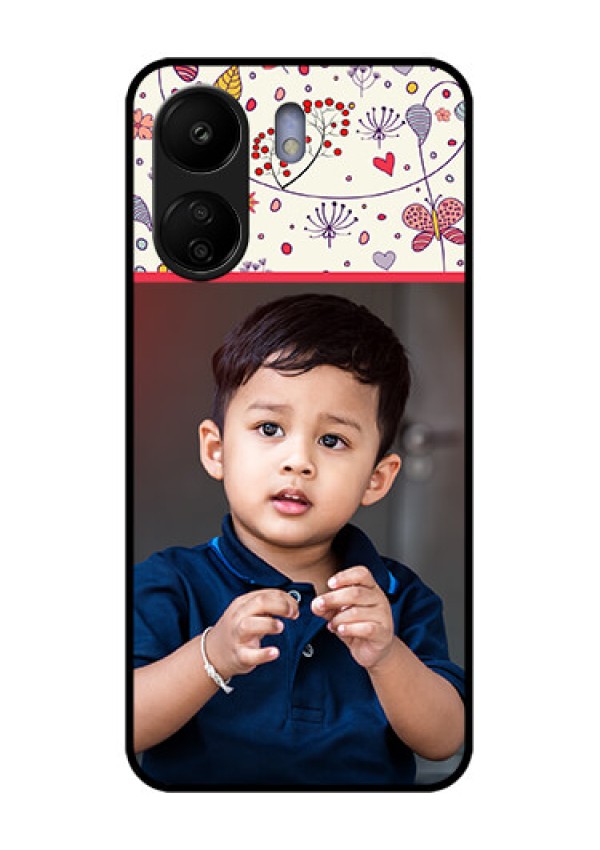 Poco C65 Custom Glass Phone Case - Premium Floral Design