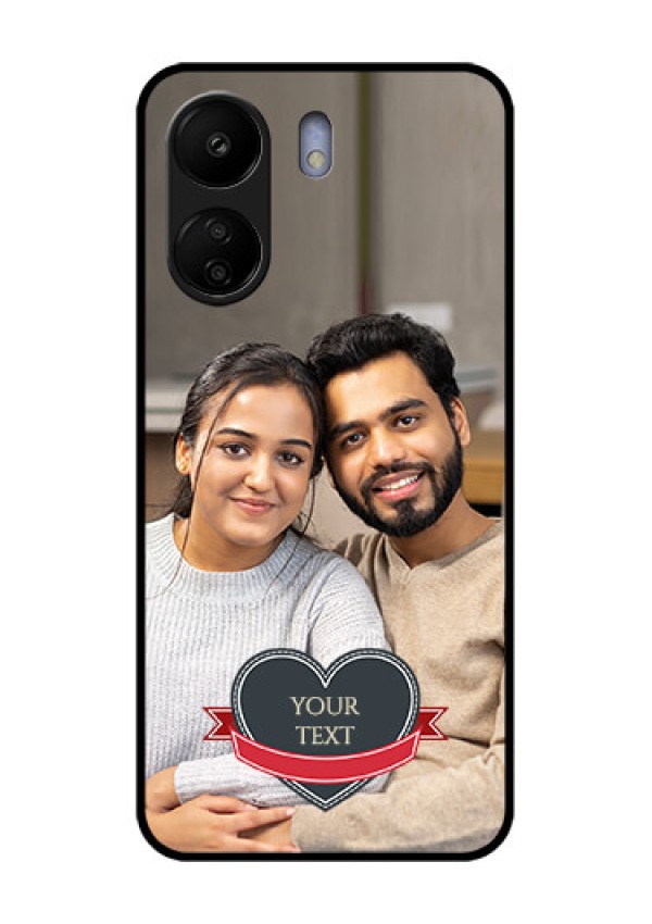 Poco C65 Custom Glass Phone Case - Just Married Couple Design