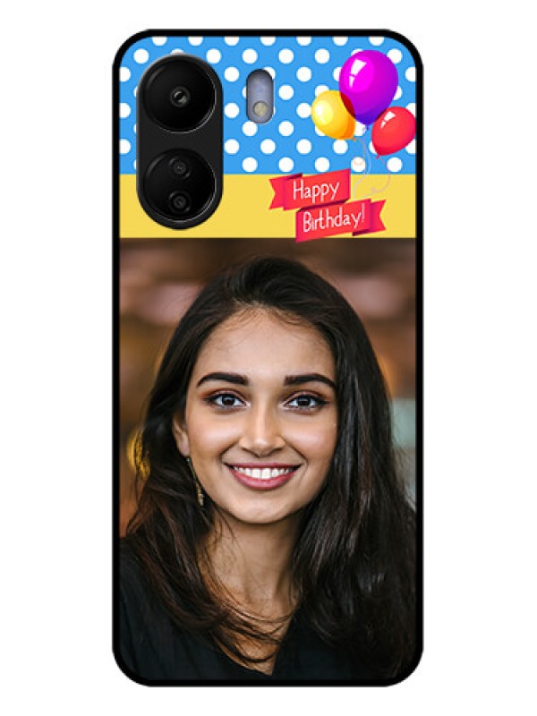 Custom Poco C65 Custom Glass Phone Case - Happy Birthday Design