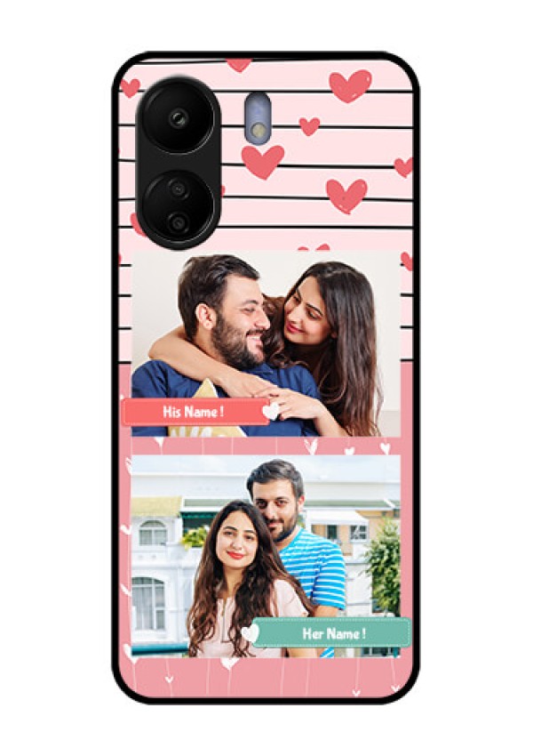 Poco C65 Custom Glass Phone Case - Photo With Heart Design