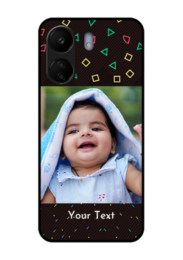 Poco C65 Custom Glass Phone Case - With Confetti Birthday Design