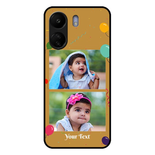 Poco C65 Custom Glass Phone Case - Image Holder With Birthday Celebrations Design Poco C65 Custom Glass Phone Case - Image Holder With Birthday Celebrations Design