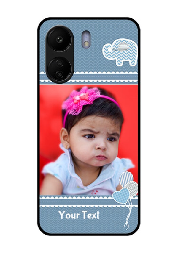 Poco C65 Custom Glass Phone Case - With Kids Pattern Design