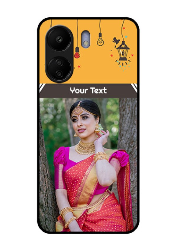 Poco C65 Custom Glass Phone Case - With Family Picture And Icons