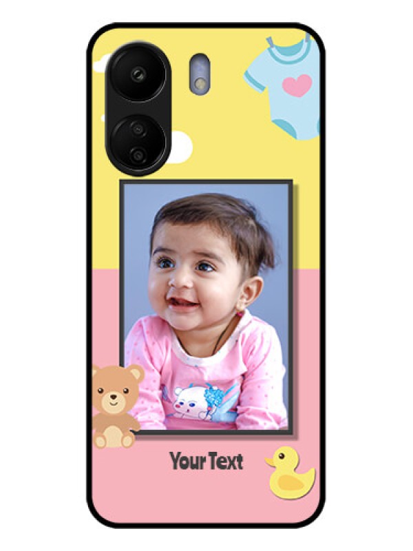 Custom Poco C65 Custom Glass Phone Case - Kids 2 Color Design