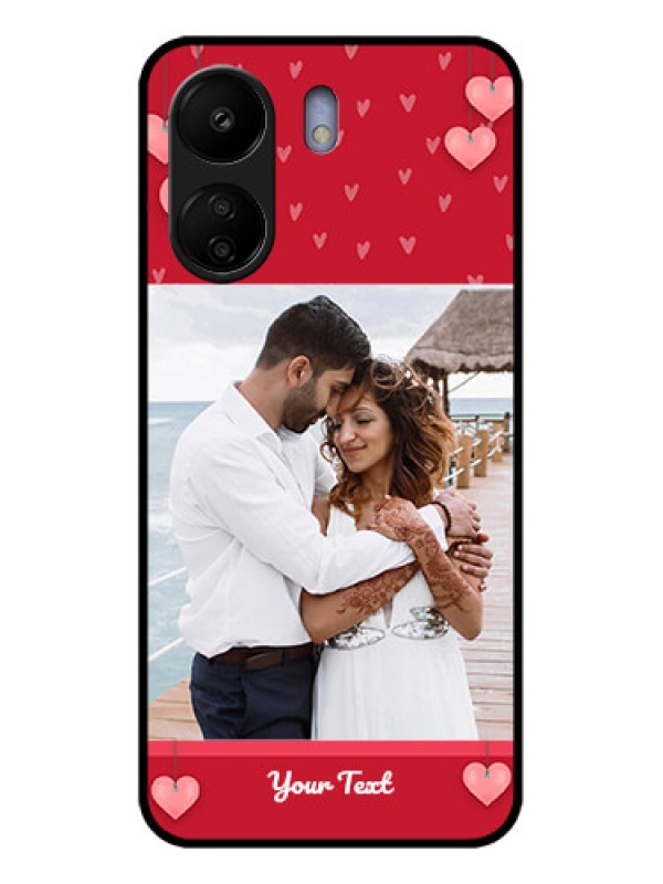 Custom Poco C65 Custom Glass Phone Case - Valentines Day Design