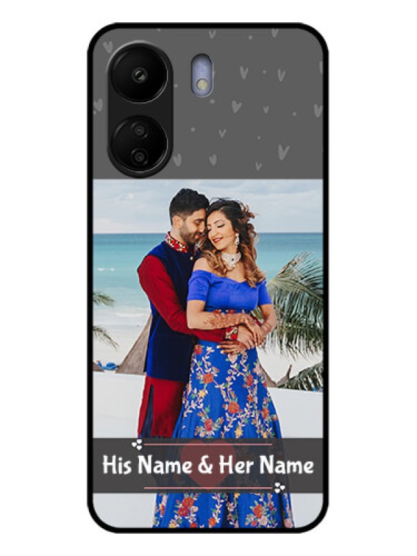 Custom Poco C65 Custom Glass Phone Case - Buy Love Design With Photo Online