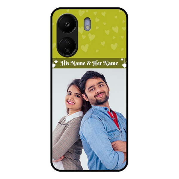 Poco C65 Custom Glass Phone Case - You & Me Heart Design