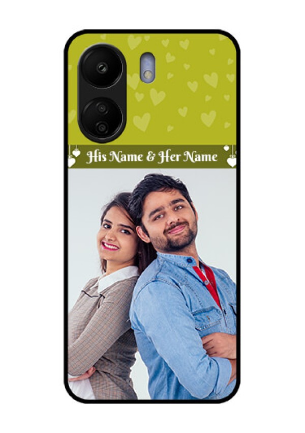 Poco C65 Custom Glass Phone Case - You & Me Heart Design