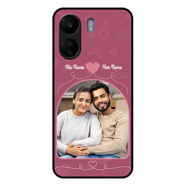 Poco C65 Custom Glass Phone Case - Love Floral Design