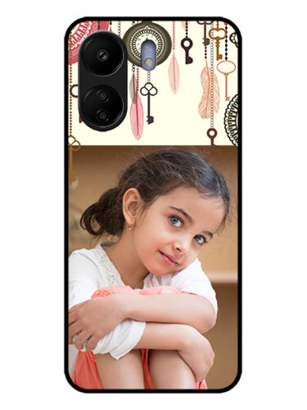 Custom Poco C65 Custom Glass Phone Case - Boho Style Design