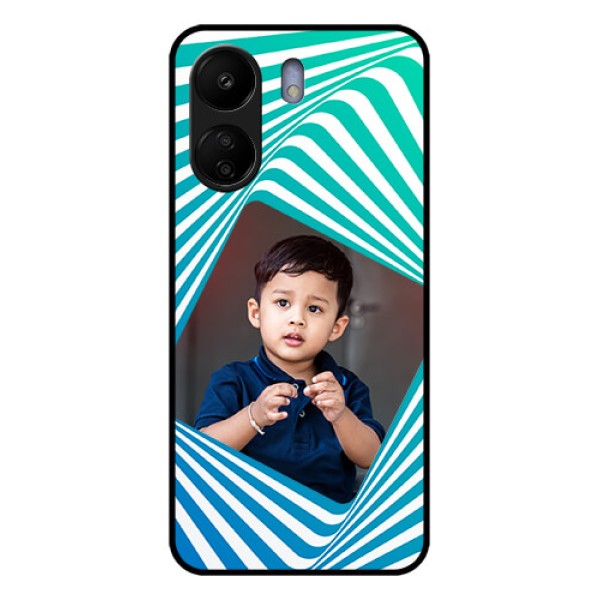 Poco C65 Custom Glass Phone Case - Abstract Spiral Design