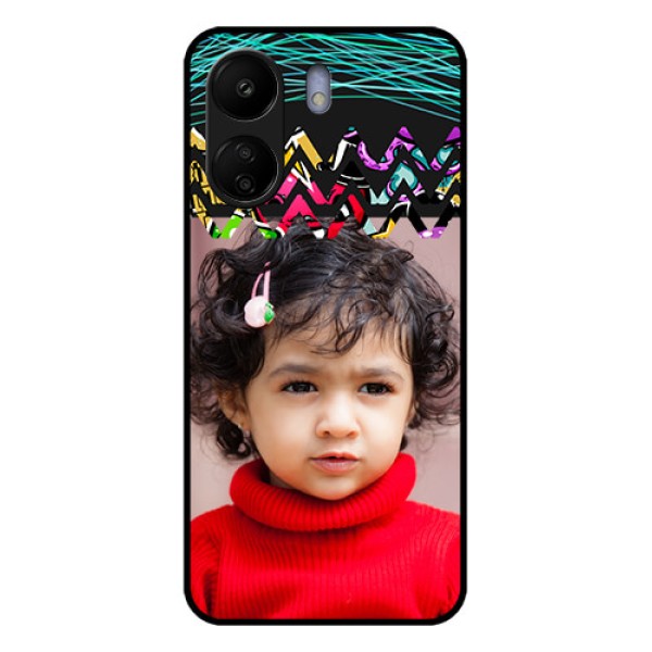 Poco C65 Custom Glass Phone Case - Neon Abstract Design