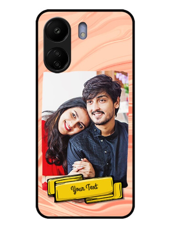 Custom Poco C65 Custom Glass Phone Case - Marble Texture Design