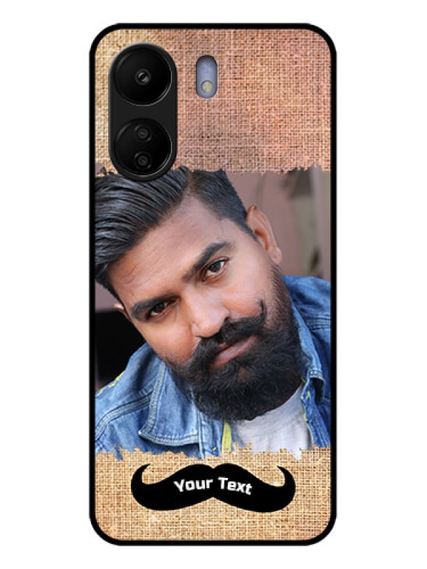 Custom Poco C65 Custom Glass Phone Case - With Texture Design