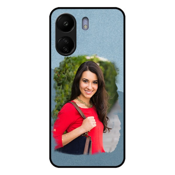 Poco C65 Custom Glass Phone Case - Grunge Line Art Design